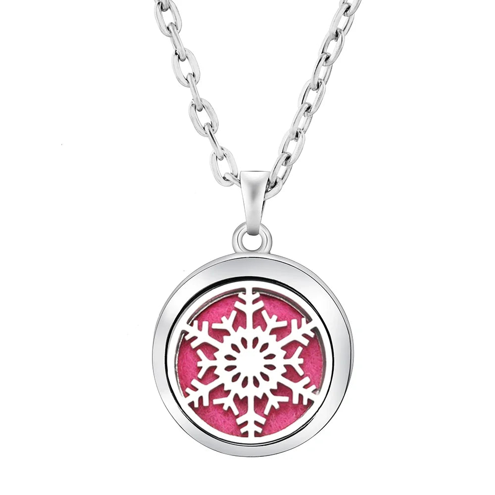 Heart-Shaped Aromatherapy Essential Oil Diffuser Necklace | Stainless Steel Dragonfly Perfume Locket