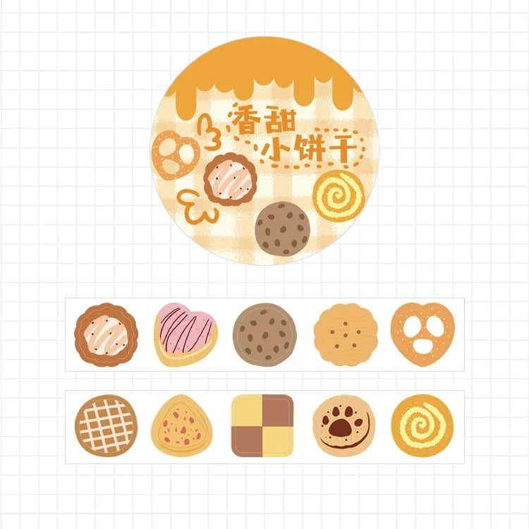 Kawaii Cartoon Washi Tape Stickers | 100pcs Roll Decorative Adhesive Masking Tape for Scrapbooking and DIY Stationery