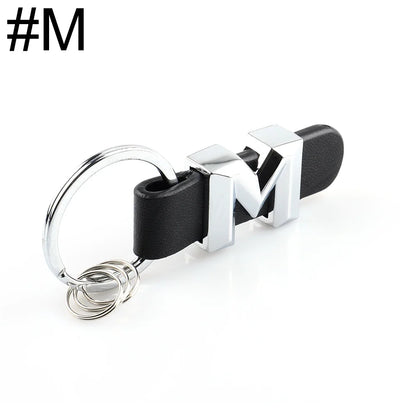 DSYCAR 3D Car Key Chain Metal Letter Leather Strap Keychain | Premium Key Ring for Mercedes