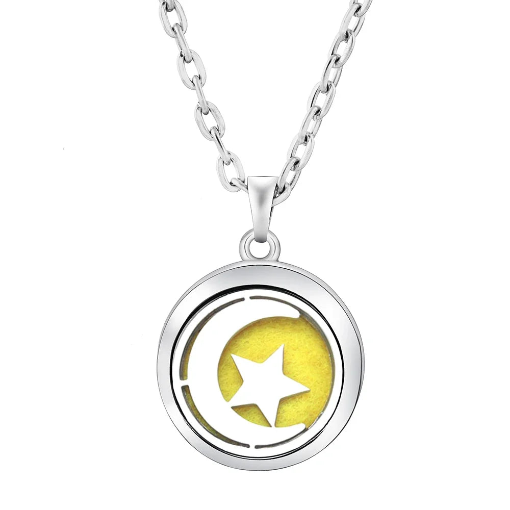 Heart-Shaped Aromatherapy Essential Oil Diffuser Necklace | Stainless Steel Dragonfly Perfume Locket