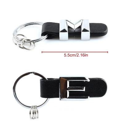 DSYCAR 3D Car Key Chain Metal Letter Leather Strap Keychain | Premium Key Ring for Mercedes