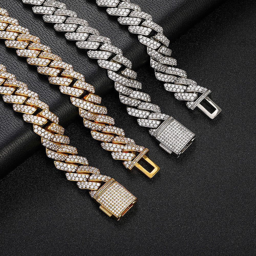 15mm Rhombus Cuban Bracelet