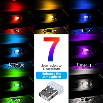 Car USB Atmosphere Light | LED Touch Control Interior Decoration Lamp