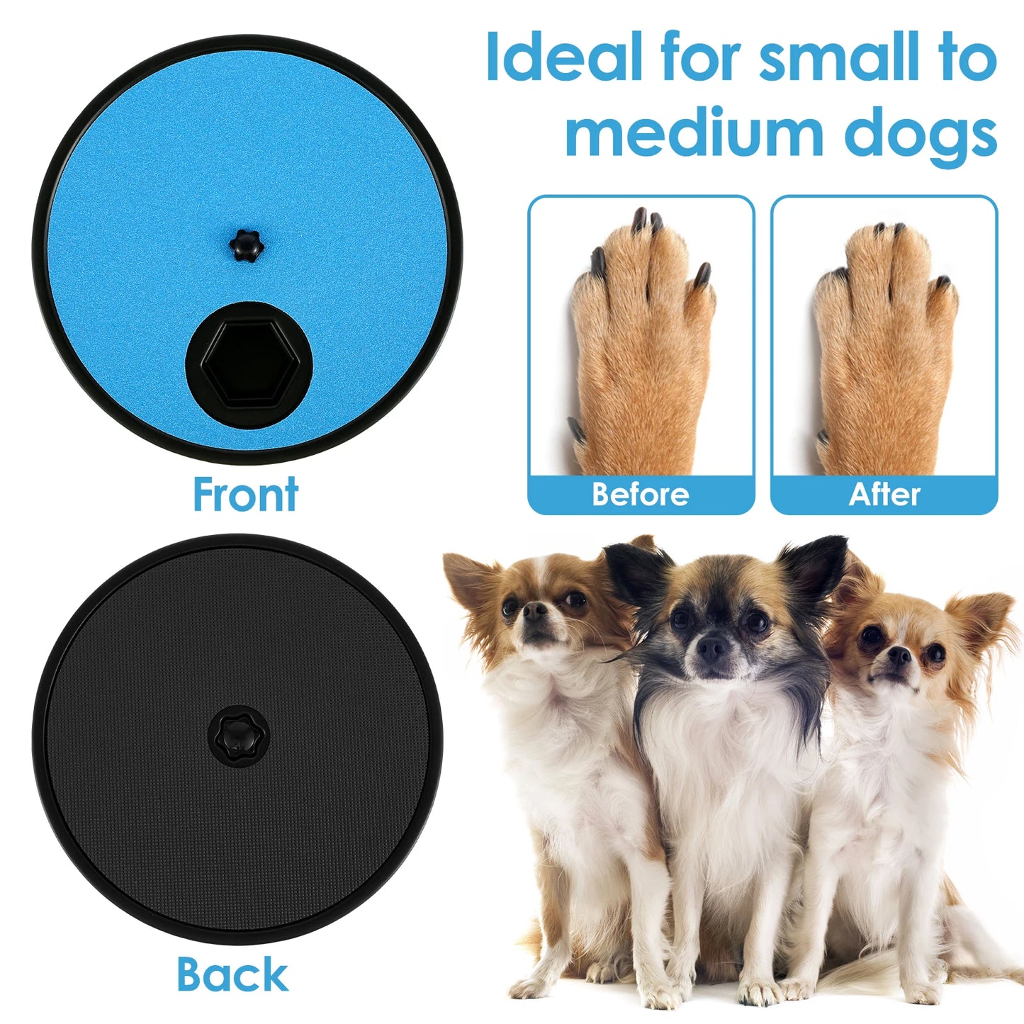 Round Dog Nail Scratch Board 360° Rotating Dog Scratch Pad with Snack Compartments Interactive Pet Toy Pet Supplies Accessories