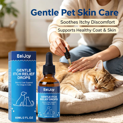Pet Skin Care Drops Nourishing Fur Relieve Itching & Discomfort Reduce Scratching Moisturizing Gentle Pet Skin Soothing Liquid