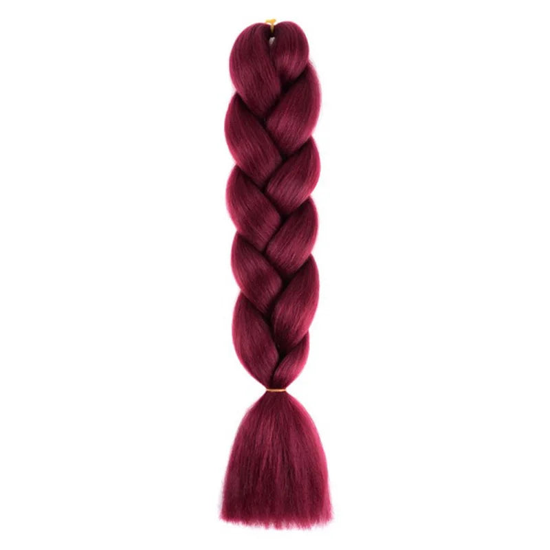24-Inch Jumbo Box Braiding Hair Extensions | Yaki Straight Synthetic Dreadlocks