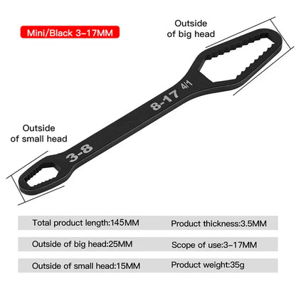 8-22mm Universal Torx Wrench | Self-Tightening Adjustable Glasses Wrench