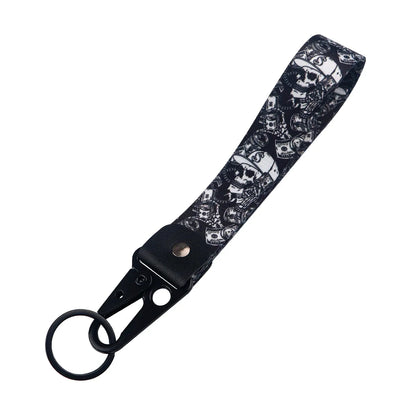 Skeleton Car Keychain | Scary Key Ring Jewelry for Men Women Motorcycle Lanyard Halloween Gift