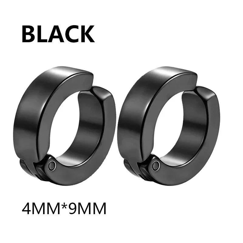 Clip-On Earrings Stainless Steel Round Ear Clip | No Piercing Fashion Jewelry