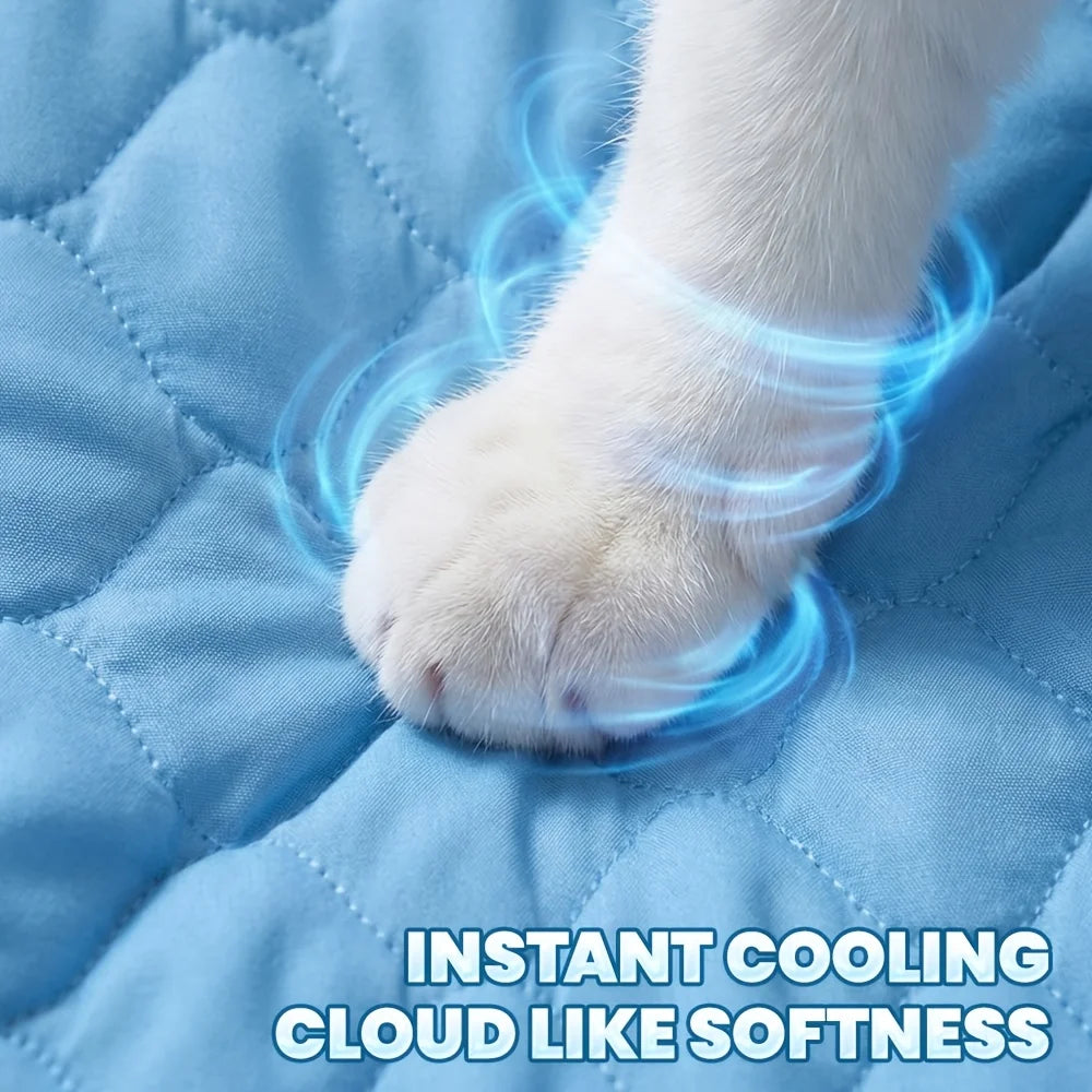 Pet Ice Mat Cooling Pet Bed Summer Cool Pad for Dogs Cats Breathable Waterproof Pet Mat Indoor Outdoor Pet Sleeping Cushion