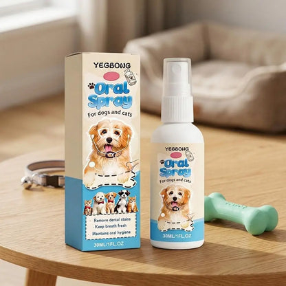 Pet Oral Hygiene Spray,Teeth Cleaning Spray & Breath Freshener, Helps Reduce Plaque and Tartar, Support Healthy Gums for Pets