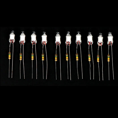 10Pcs Neon Light Bulbs 4x10mm 5x13mm 220V | Main Power Indicator with Built-in Resistor