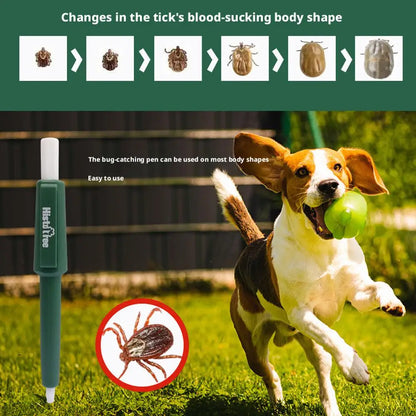 1 Pc Pet Tick Remover Tool Durable Family Pet Flea Control Waterproof Portable Rustproof Tick Removal Pen For Cat Dog And Humans
