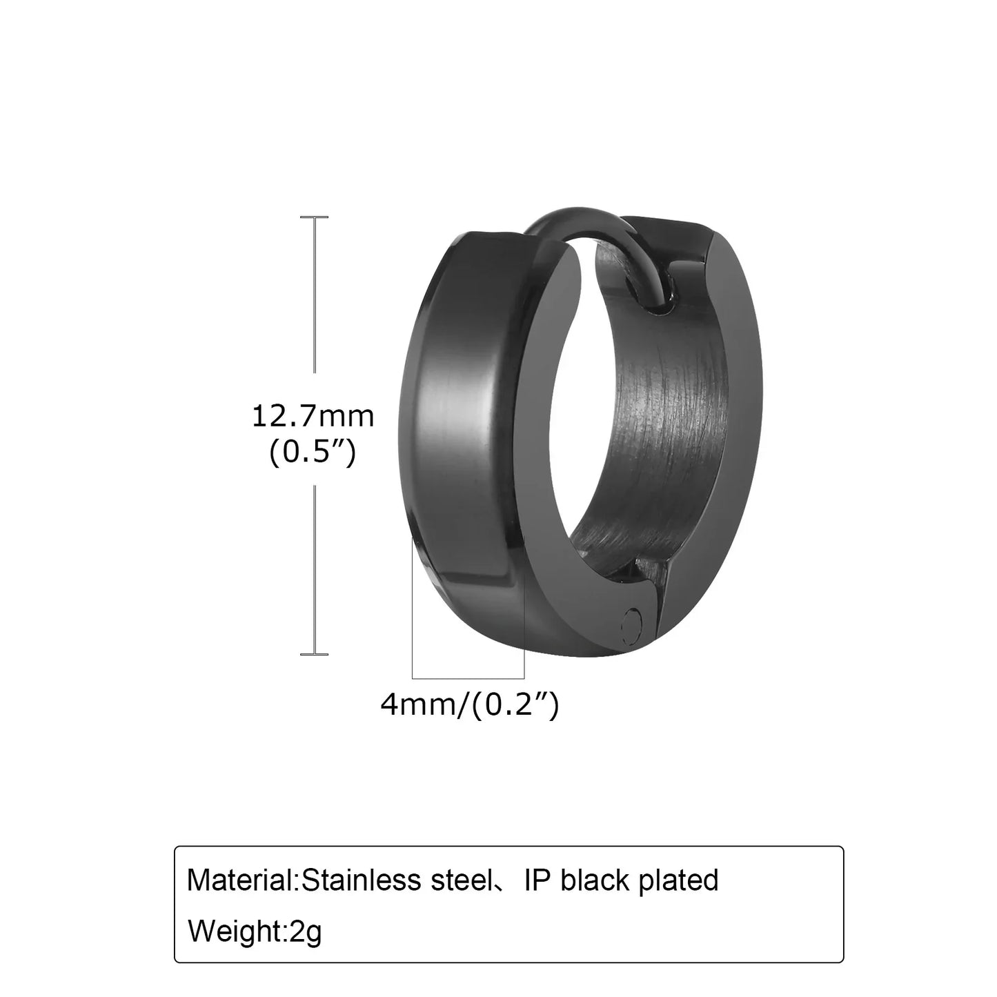 Men Hoop Earrings | Stainless Steel Small Huggies Earrings for Daily Wear