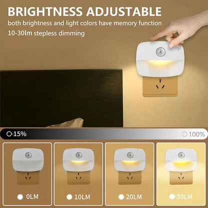 Smart Motion Sensor LED Night Light | EU Plug In 220V Wall Lamp for Hallway Kitchen Stair Bedroom