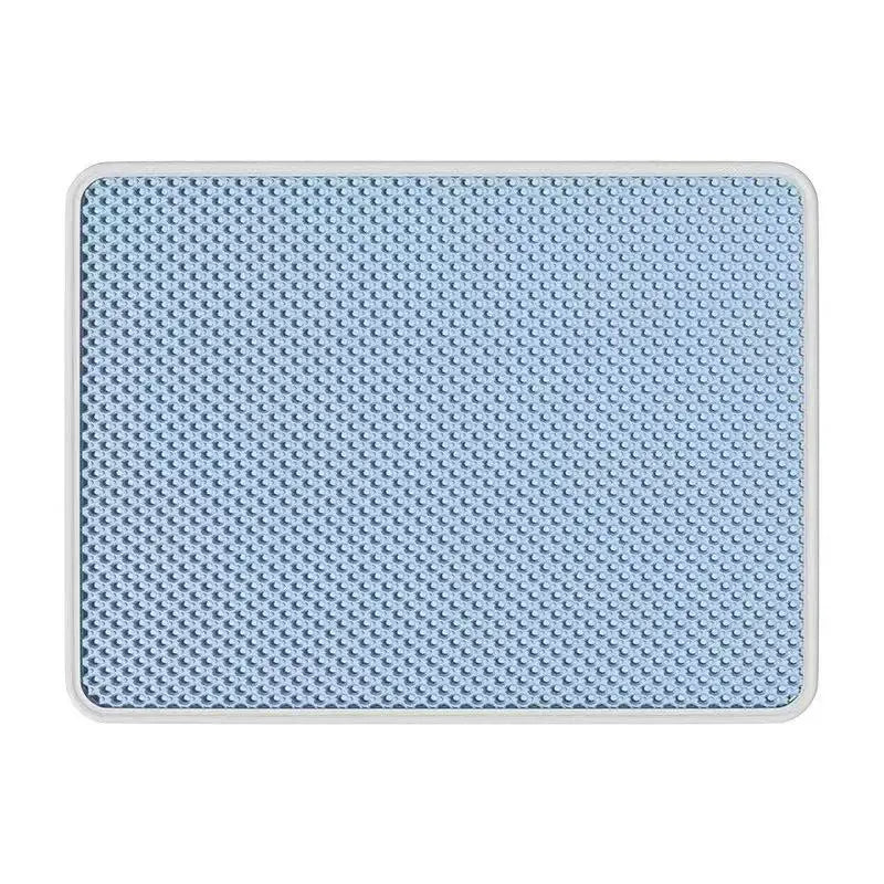 Cat Litter Mat, Double Layer Trapping Mat, Litter Box Filter Pad, Waterproof & Anti-Slip, Prevents Litter Tracking
