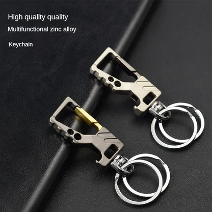 Heavy Duty Keychain Bottle Opener Carabiner | Metal Key Ring for Men and Women