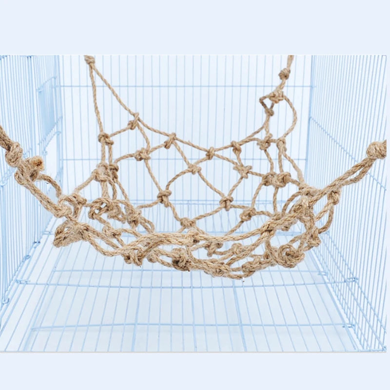 Parrot Swing Rope Birds Hanging Climbing Net With Hook Hammock Birds Stand Ladder Birds Chewing Playing Gym Hamster Rabbit Toys