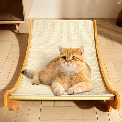 Wooden Cat Scratching Pad Detachable Wear-resistant Cat Scratch Board Multifunctional Cat Bed Grinding Claw Toy for Kitten