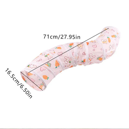 Three-Door Rabbit Tunnel - Foldable toy tube, suitable for hiding places for small pets