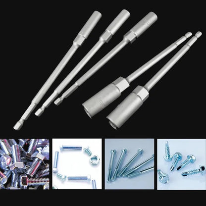 Electric Drill Socket Bit Set 150mm | Hex Nut Driver Adapter for Impact Drills