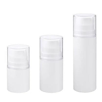 Portable Travel Airless Pump Jar | Leak Proof Refillable Cosmetic Bottle