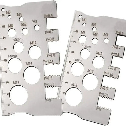 Screw Thread Pitch Gauge | Stainless Steel Measuring Tool for Bolt Nut Metric Threads