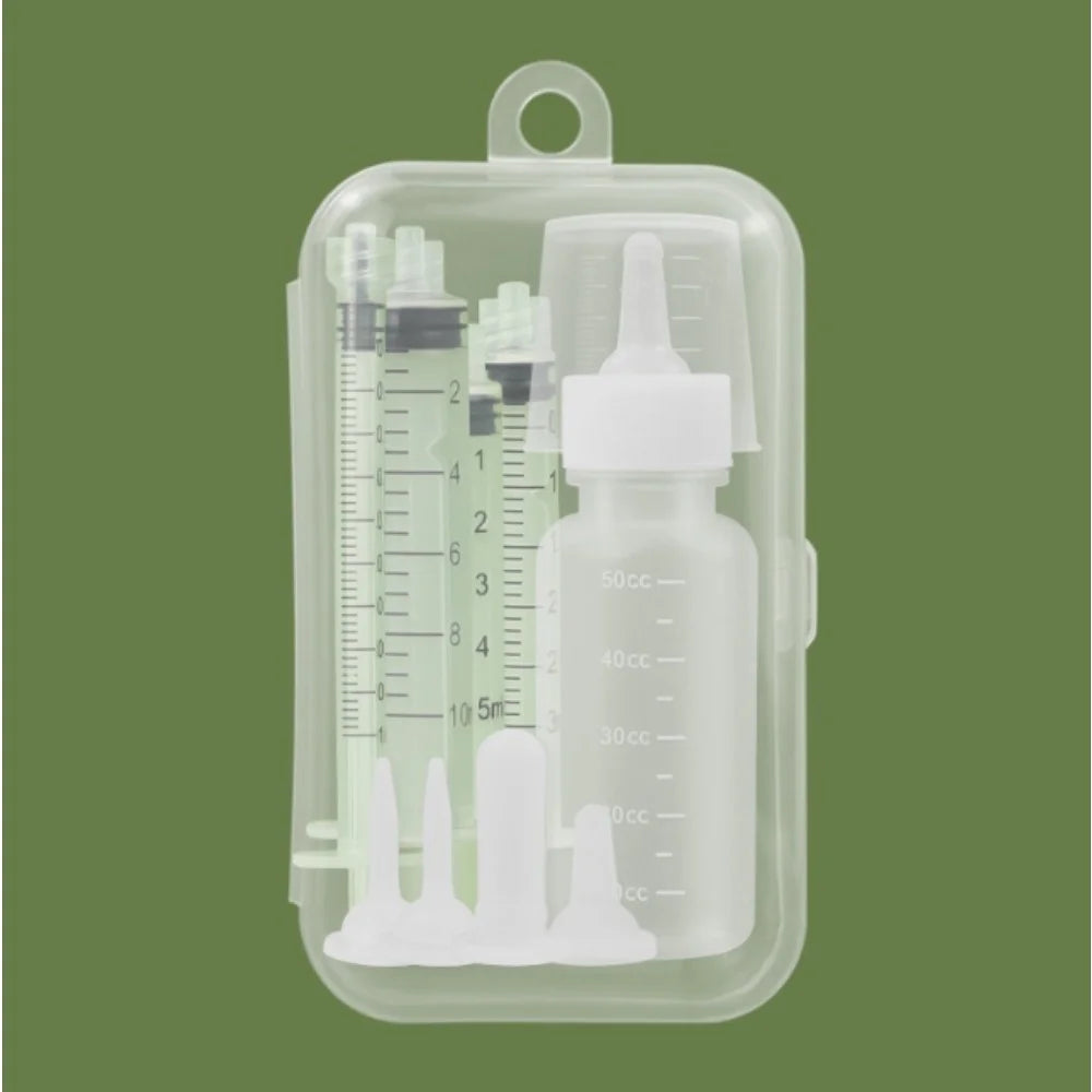 Pet Feeding Device Set Cat Dog Care Bottle Syringe Suit Newborn Kitten Feed Device with Feeding Bottle Puppy Medication Device