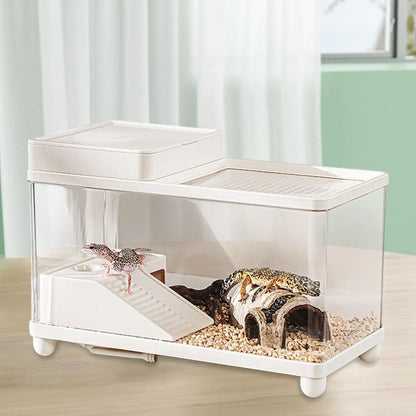 Large Turtle Tank Reptile Habitat Sturdy Terrarium for Terrapin Bearded Dragon Leopard Gecko Enclosure