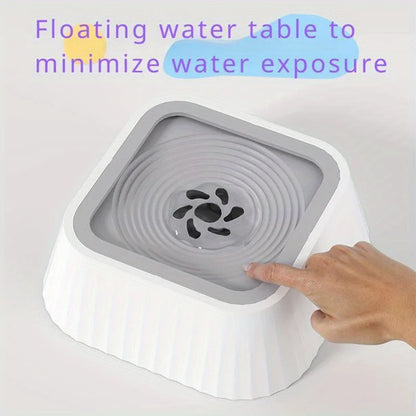 Pet Floating Water Bowl Splash-proof Food-grade PP Material Large Capacity Water Storage Neck-protecting  Floa Plastic Dog Bowl