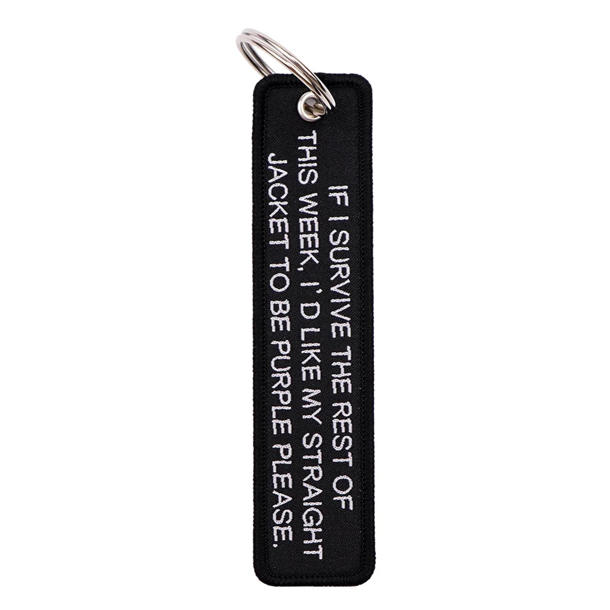Embroidered Quote Key Fob | Personalized Gift Keyring
