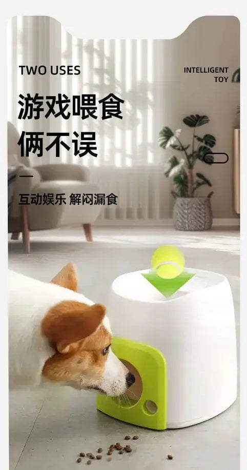 Pet Tennis Tee Machine Dog Supplies Outdoor Interactive Training Automatic Leak Food Launcher Toy