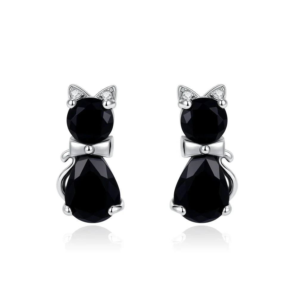 925 Silver Butterfly Cherry Stud Earrings | Fine Jewelry Gift for Women