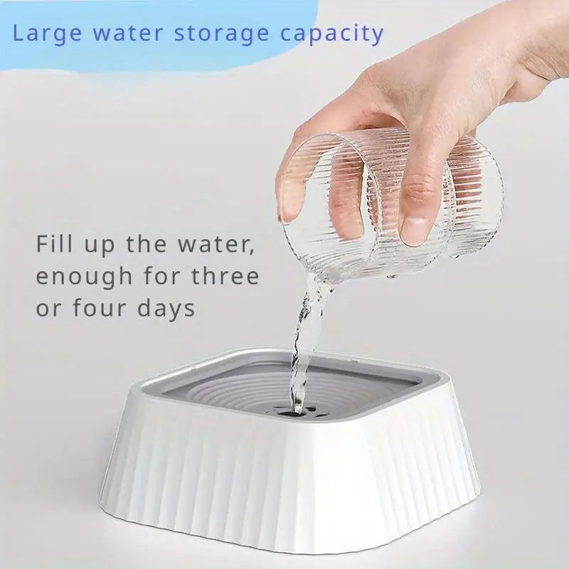 Pet Floating Water Bowl Splash-proof Food-grade PP Material Large Capacity Water Storage Neck-protecting  Floa Plastic Dog Bowl
