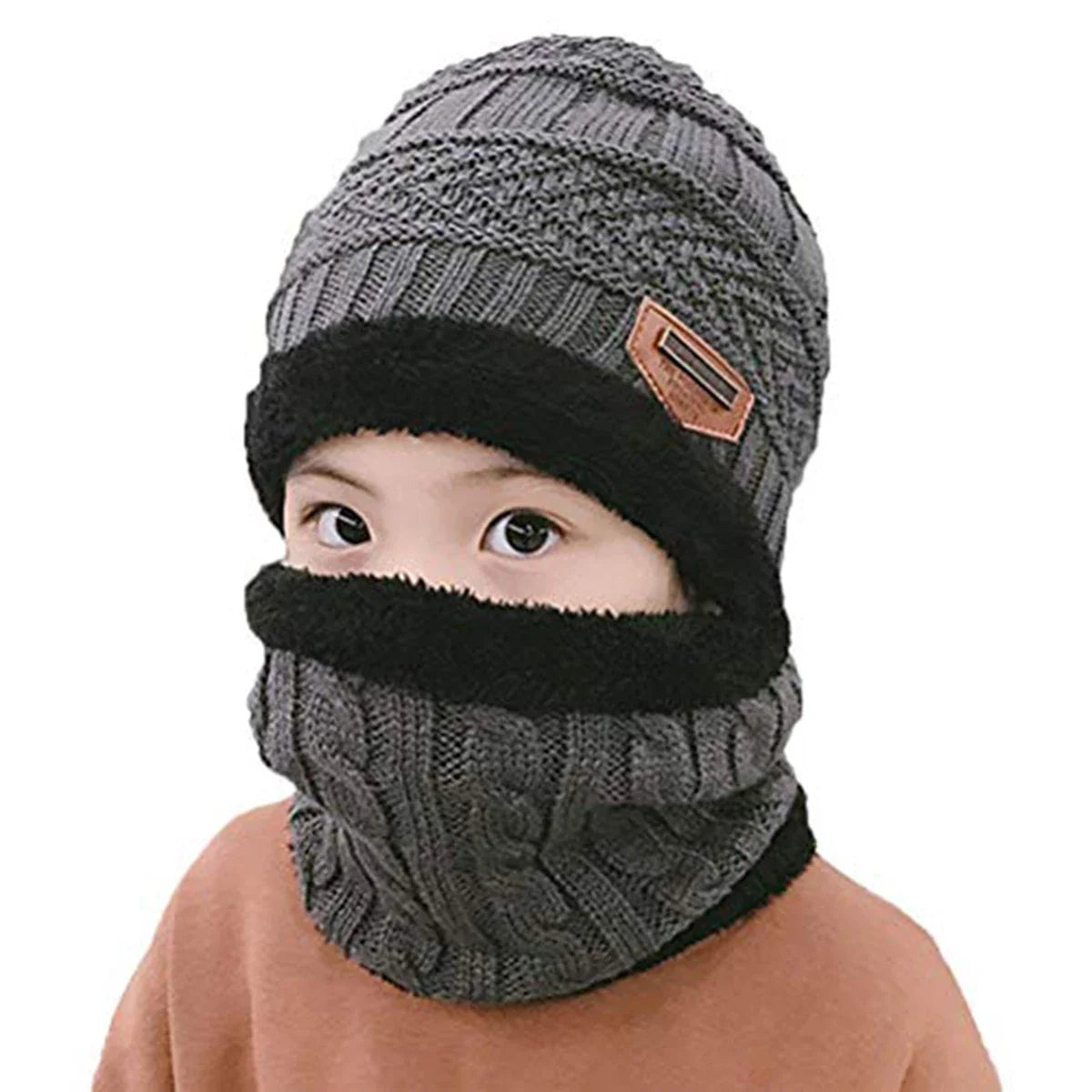Kids Warm Knitted Hat and Scarf Set | Winter Accessories for Children