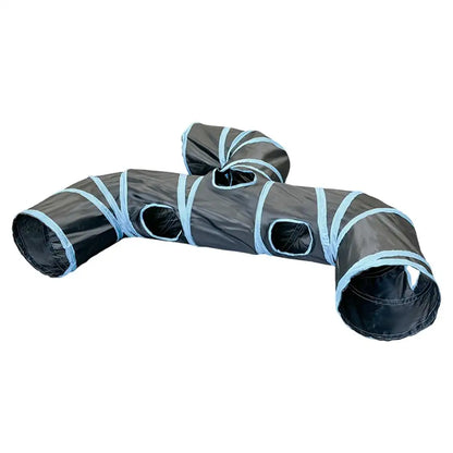 Cat Toy Tunnel Indoor Cat Hide Interactive Play Tunnel Tube Toys Fun Foldable Cat Hideaway Play Toys for Rabbits Puppy Kitten
