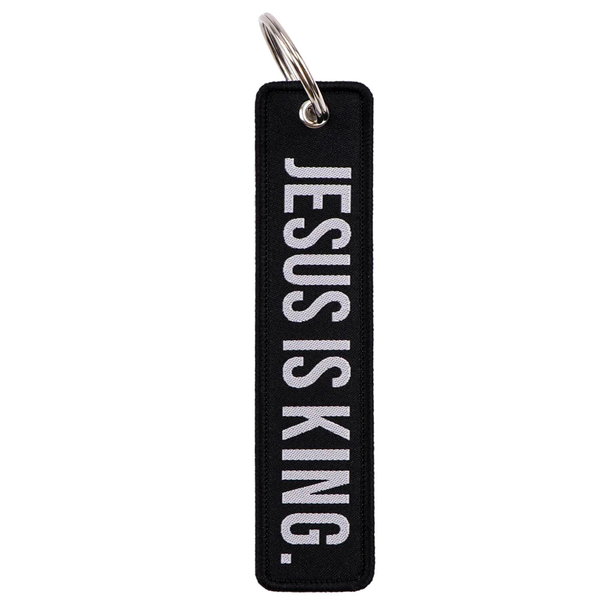 Rock and Roll Key Fob | Black Embroidery Key Tag for Bags and Gifts