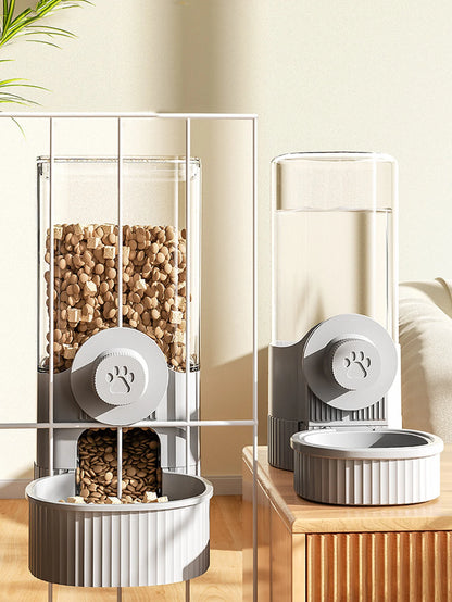 1.2L Automatic Pet Feeder Cage Hanging Bowl，Suitable for Small Puppy Cat Rabbit Food Container Dispenser Bowl