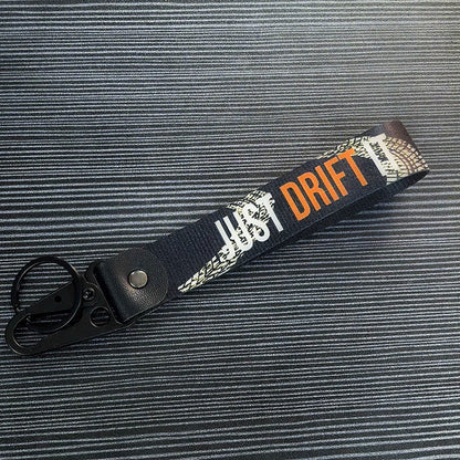 Nylon Key Strap Embroidery Lanyard | JDM Racing Car Keychain