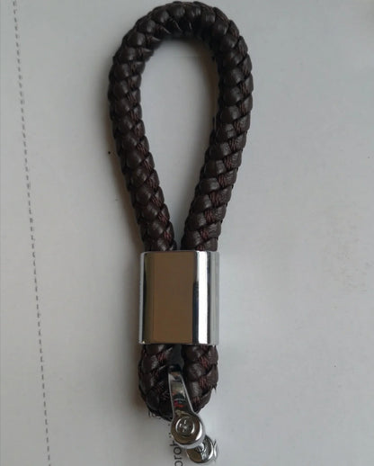 Detachable Leather Car Keychain | 360 Degree Rotating Metal Key Ring for Honda Audi BMW