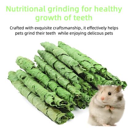 Rabbit Hamster Teeth Grinding Toys, Snacks, Natural Air Dried Natural Mulberry Leaf, The Toy of Choice for Small Pets