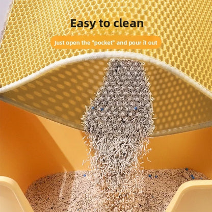 Cat Litter Mat, Double Layer Trapping Mat, Litter Box Filter Pad, Waterproof & Anti-Slip, Prevents Litter Tracking