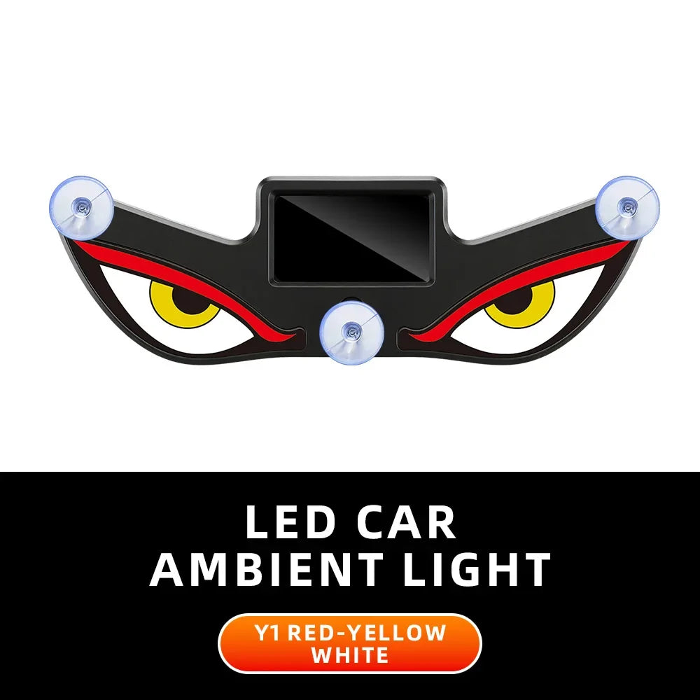 Solar Devil Eye Car Warning Light | USB-C Rechargeable Window Lamp