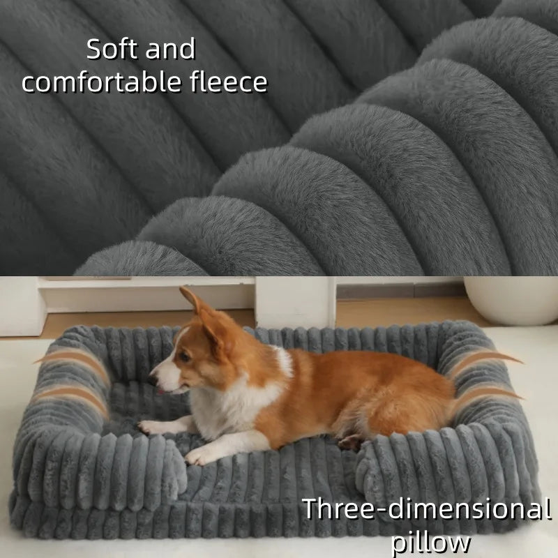 Dog Bed for Winter Puppy Bed Warm Sofa Pets Products Small Cats Mat Pet Supplies Large Baskets Beds Dogs Medium Kennel Big Home