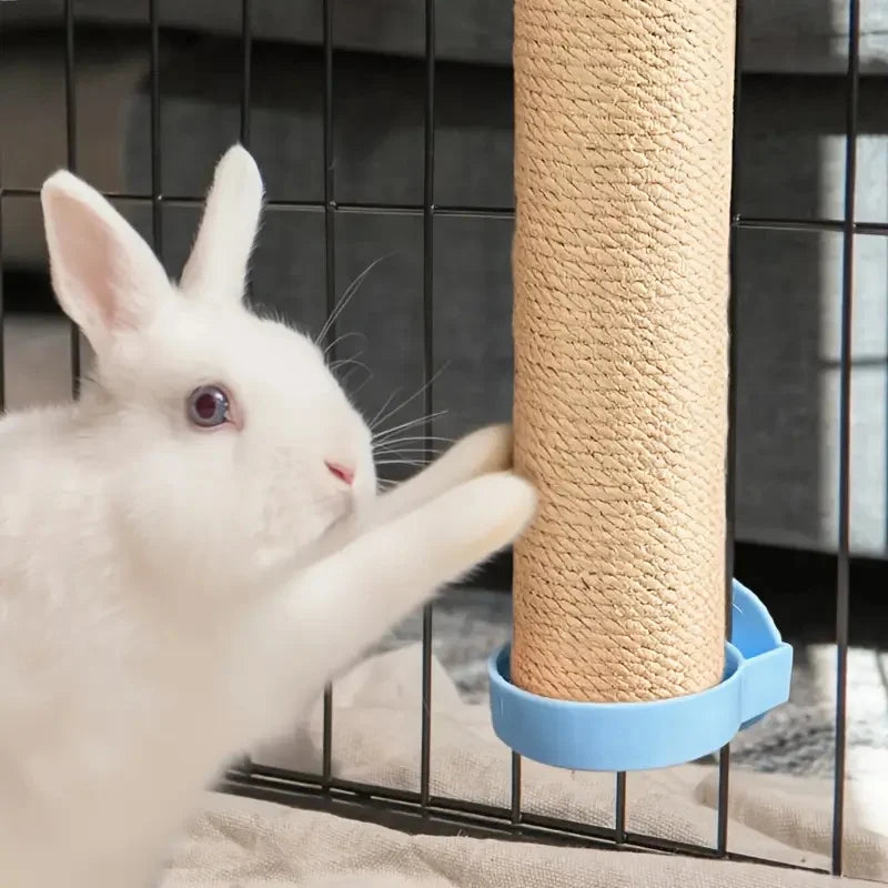 Adjustable Angle Rabbit Scratch Post | Natural Sisal Rabbit Claw Scratcher, Interactive Climbing, Scratch Toy for Rabbits, Cats