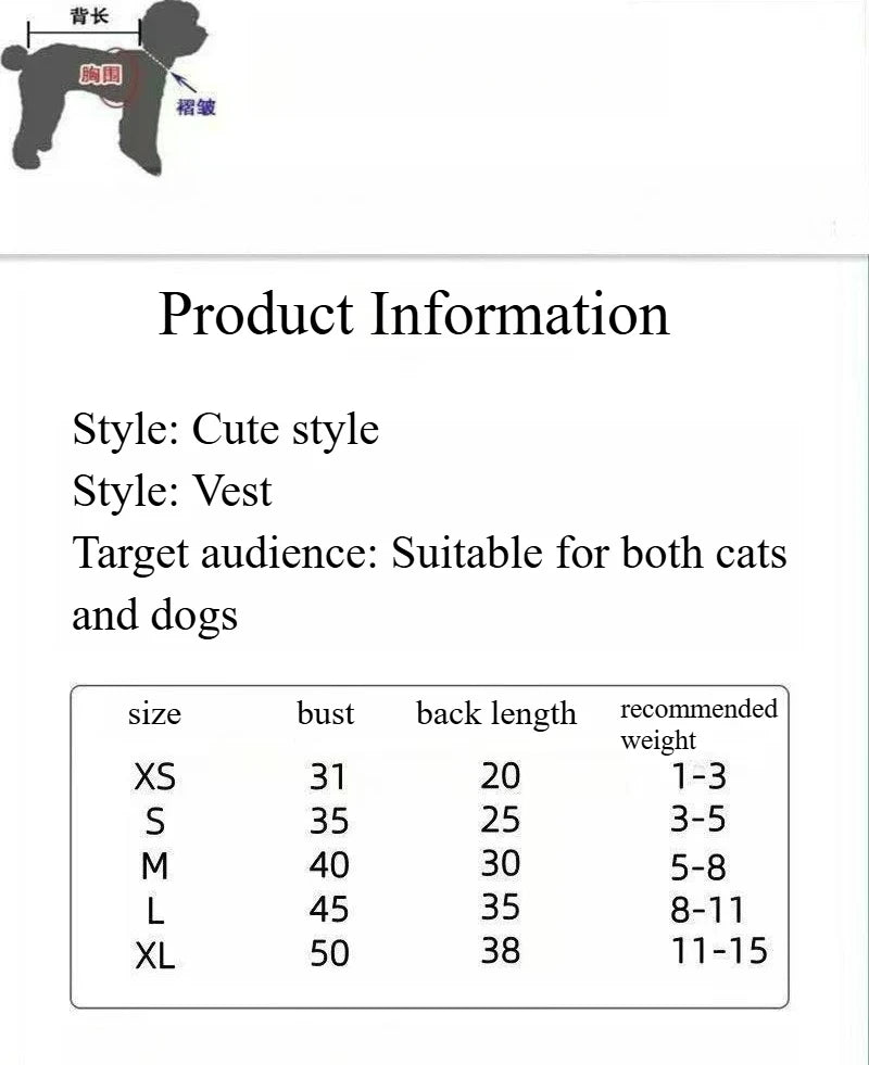 Pet Dresses Cat Pet Summer Clothes Pink Bow Teddy Skirt Small and Medium-sized Dog Cartoon Printed Vest Casual Female Dog Dress
