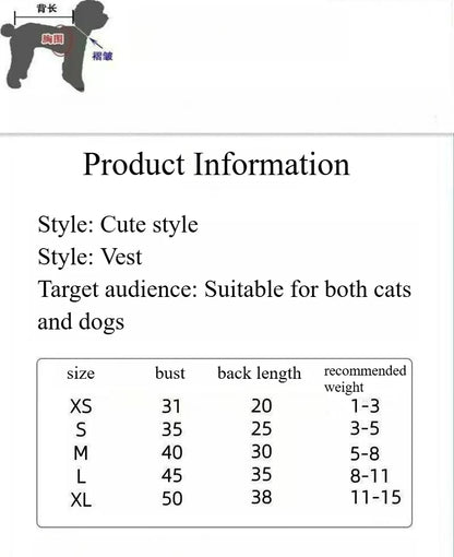 Pet Dresses Cat Pet Summer Clothes Pink Bow Teddy Skirt Small and Medium-sized Dog Cartoon Printed Vest Casual Female Dog Dress