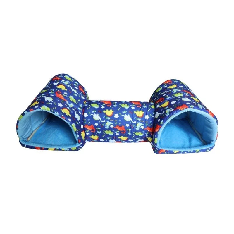 Hamster Tunnel Bed Tunnel Rabbits Toy Soft Cave House for Hamster for Guinea Pigs, Gerbils Molar Toy Bed