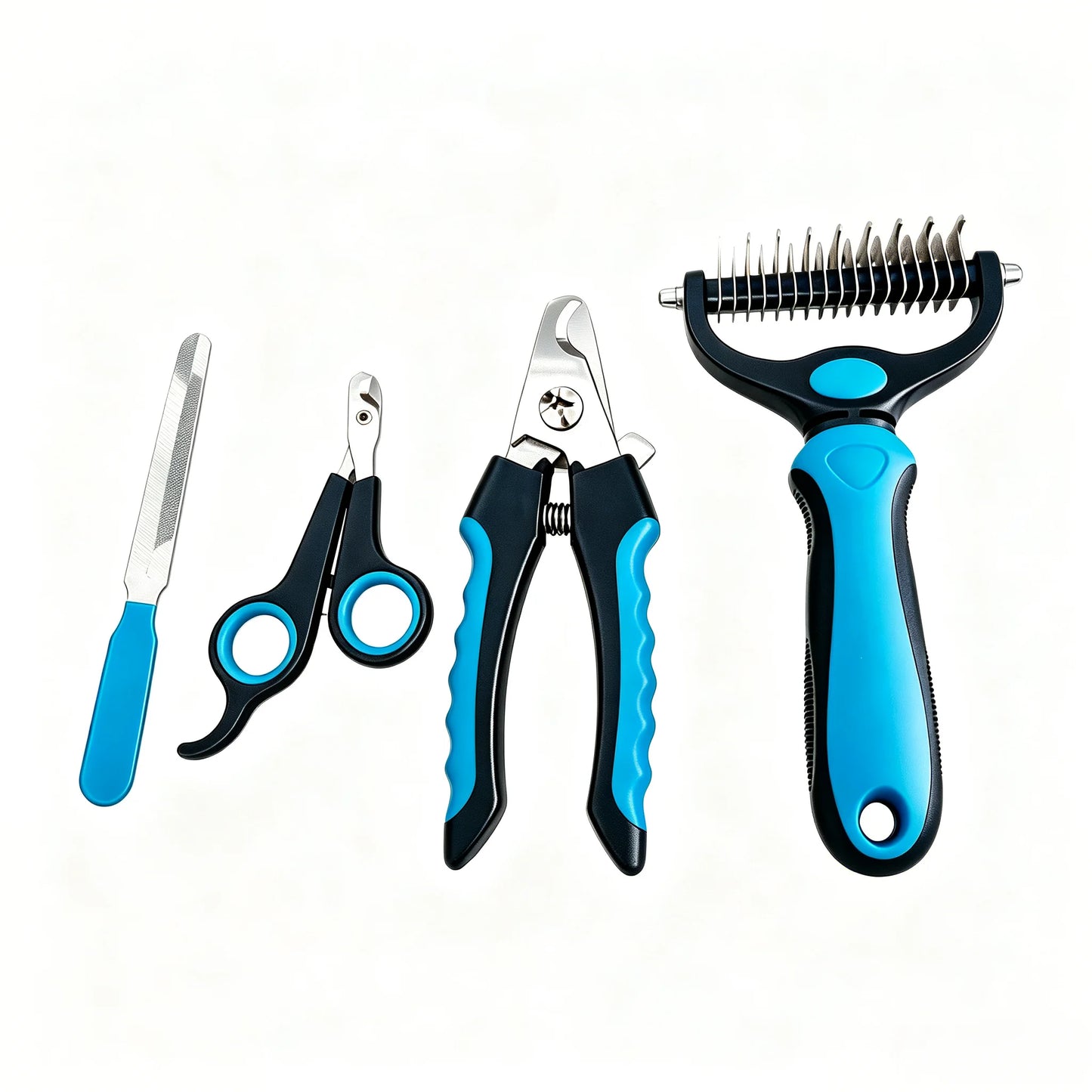 Cat and Dog Cleaning and Grooming Set: Pet Nail Clippers, Unknotting Combs, File Tools, Cleaning Tools. Popular Pet Cleaning Set