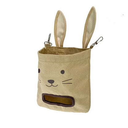New Rabbit Hanging Hay Bag Shaped Feeding Feed Package Convenient Multiple Colors Available Small Pet Supplies